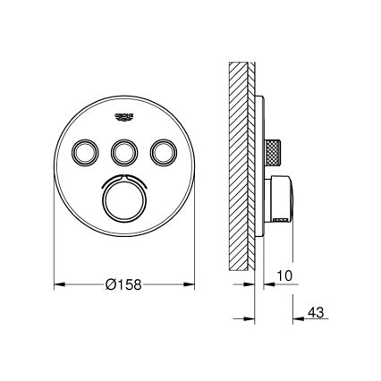 GROHE 29146000 - maišytuvas SMARTCONTROL blizgus chromas