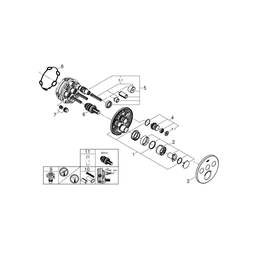 GROHE 29146000 - maišytuvas SMARTCONTROL blizgus chromas