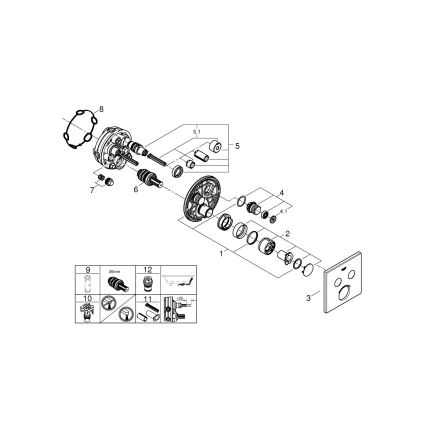 GROHE 29148000 - Dangtelis potinkinio maišytuvo SMARTCONTROL, blizgus chromas