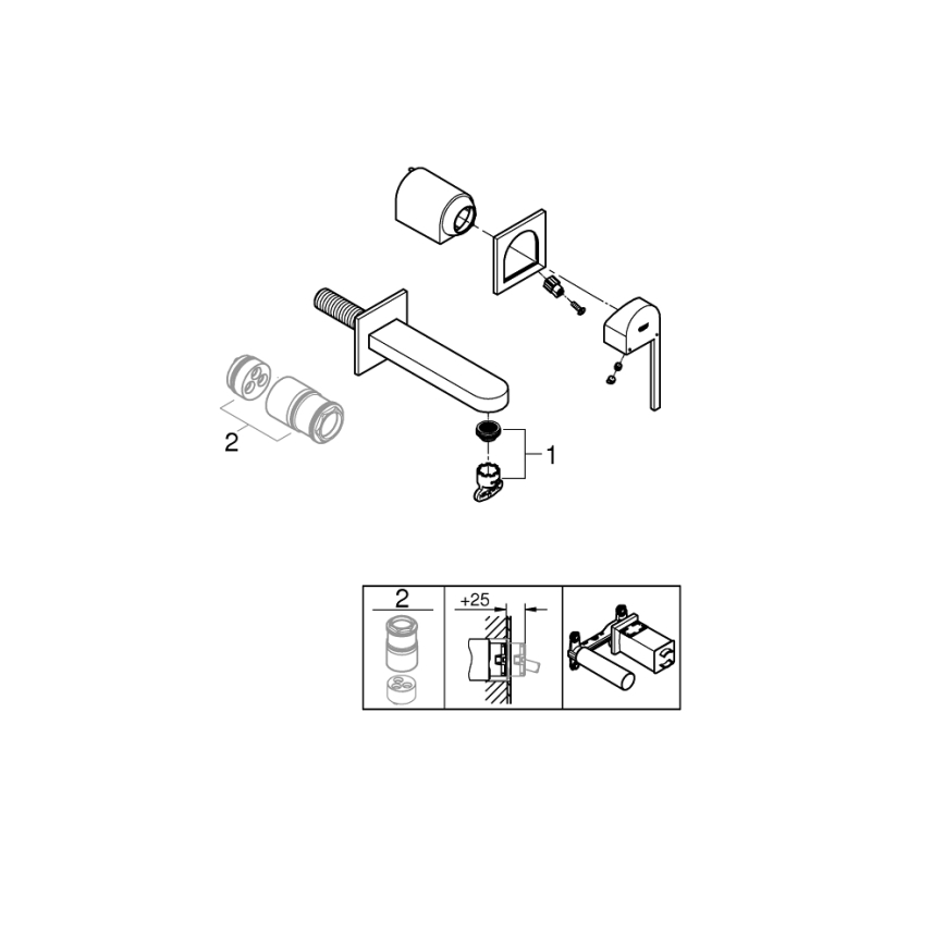 GROHE 29306003 - Praustuvo maišytuvas PLUS 203 mm blizgus chromas