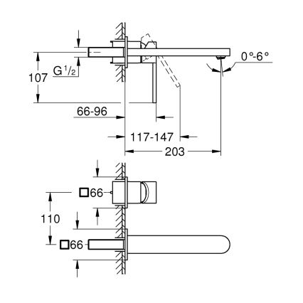 GROHE 29306003 - Praustuvo maišytuvas PLUS 203 mm blizgus chromas