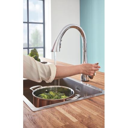 GROHE 30219002 - Elektroninis plautuvės maišytuvas ZEDRA TOUCH blizgus chromas