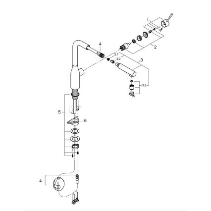 GROHE 30270DL0 - Varinis kriauklės maišytuvas ESSENCE