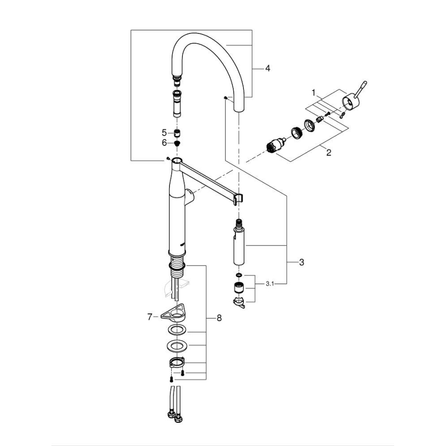 GROHE 30294A00 - Virtuvinis maišytuvas ESSENCE, grafitas