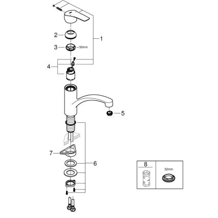 GROHE 30530002 - START virtuvinis maišytuvas, blizgus chromas