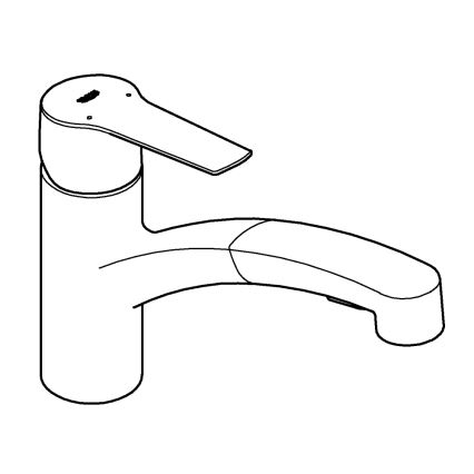 GROHE 305312431 - Plautuvės maišytuvas START, juodas