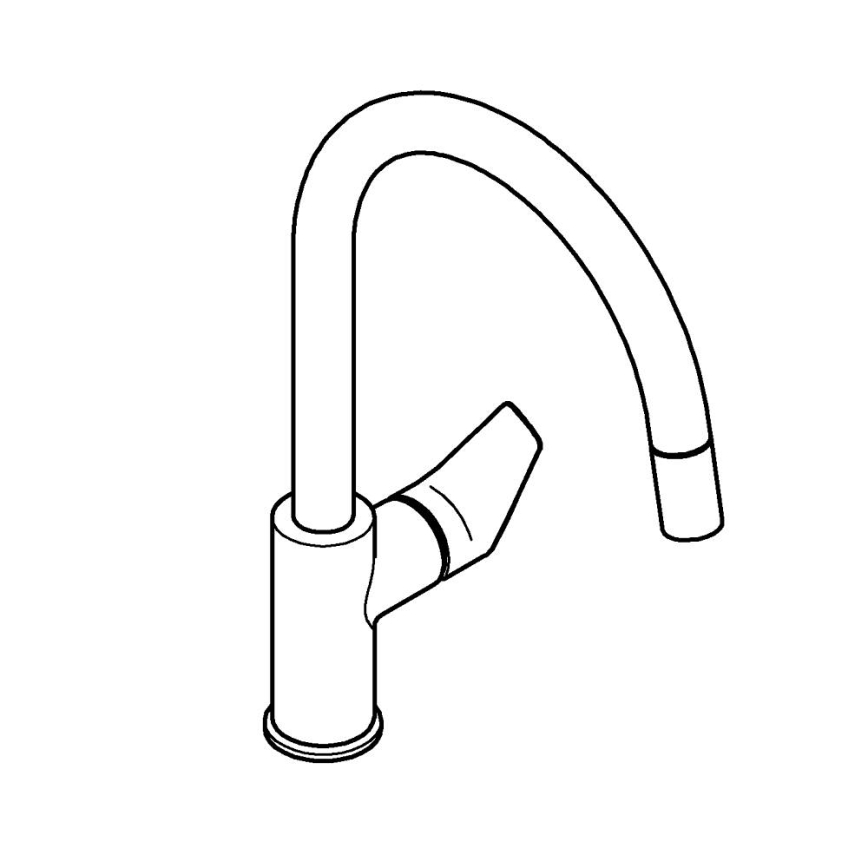 GROHE 30550000 - Kriauklės maišytuvas START EDGE 357 mm blizgus chromas