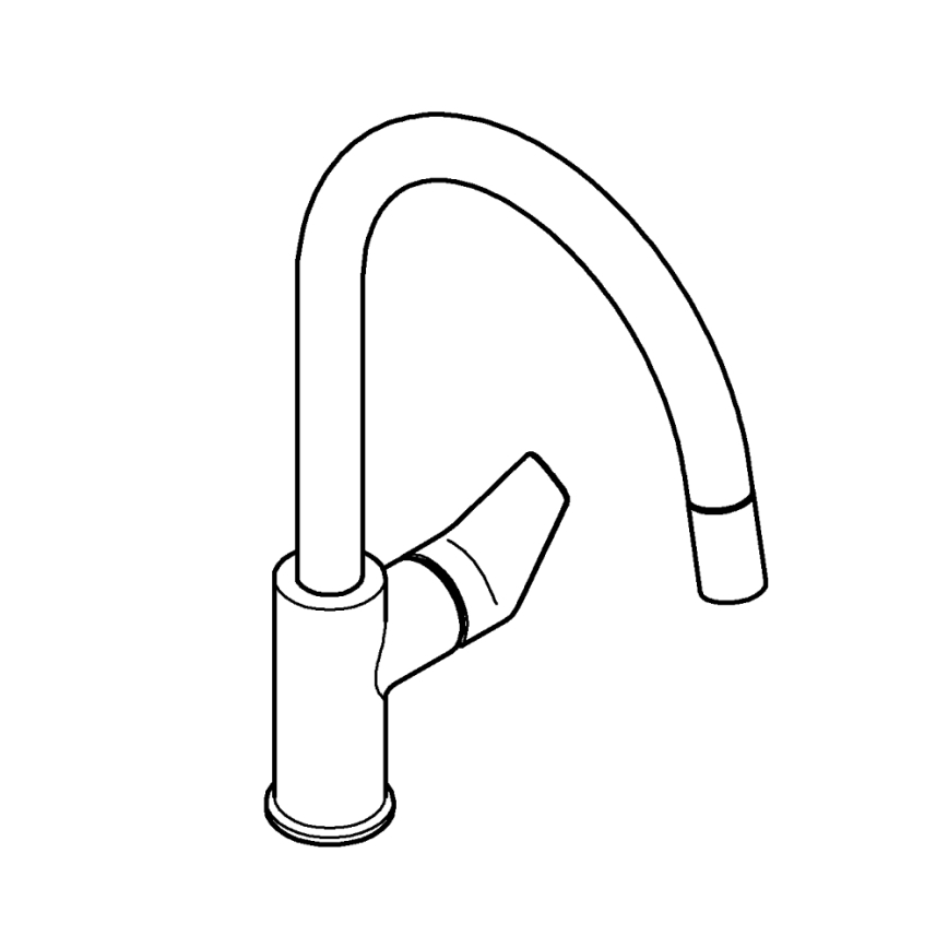 GROHE 30551000 - Kriauklės maišytuvas START EDGE 357 mm blizgus chromas
