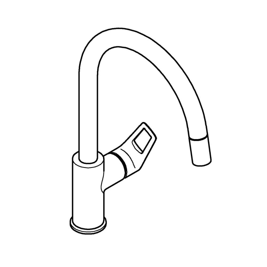 GROHE 30556000 - Virtuvinis maišytuvas START LOOP 357 mm blizgus chromas