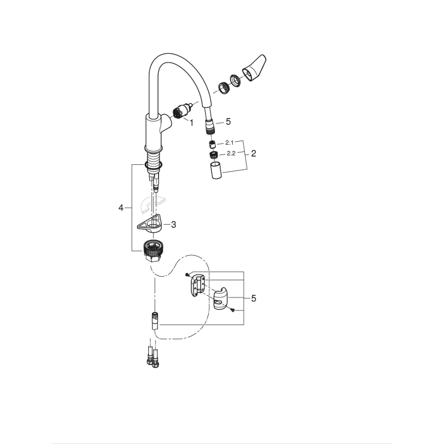 GROHE 30562000 - Kriauklės maišytuvas START CURVE 357 mm blizgus chromas