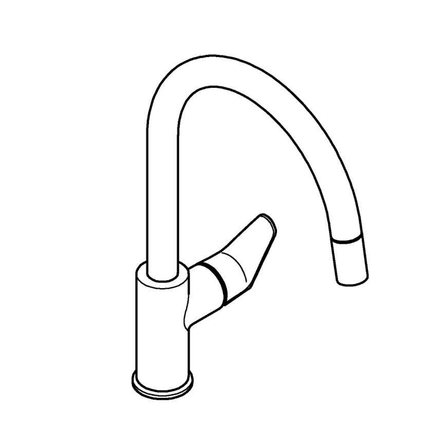GROHE 30562000 - Kriauklės maišytuvas START CURVE 357 mm blizgus chromas