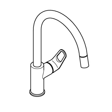 GROHE 30569000 - Kriauklės maišytuvas START FLOW 357 mm blizgus chromas