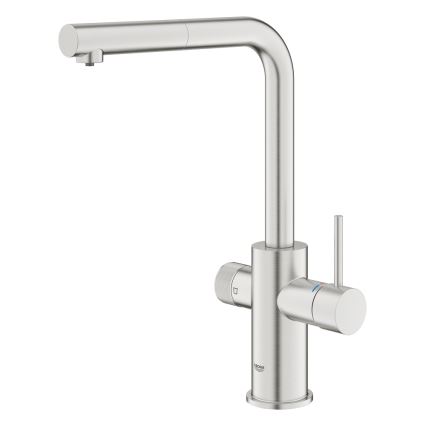 GROHE 30590DC0 - Virtuvinis maišytuvas su ištraukiama BLUE PURE galvute, nerūdijančio plieno