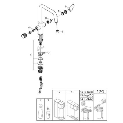 GROHE 30595000 - Kriauklės maišytuvas BLUE PURE Start 366 mm blizgus chromas