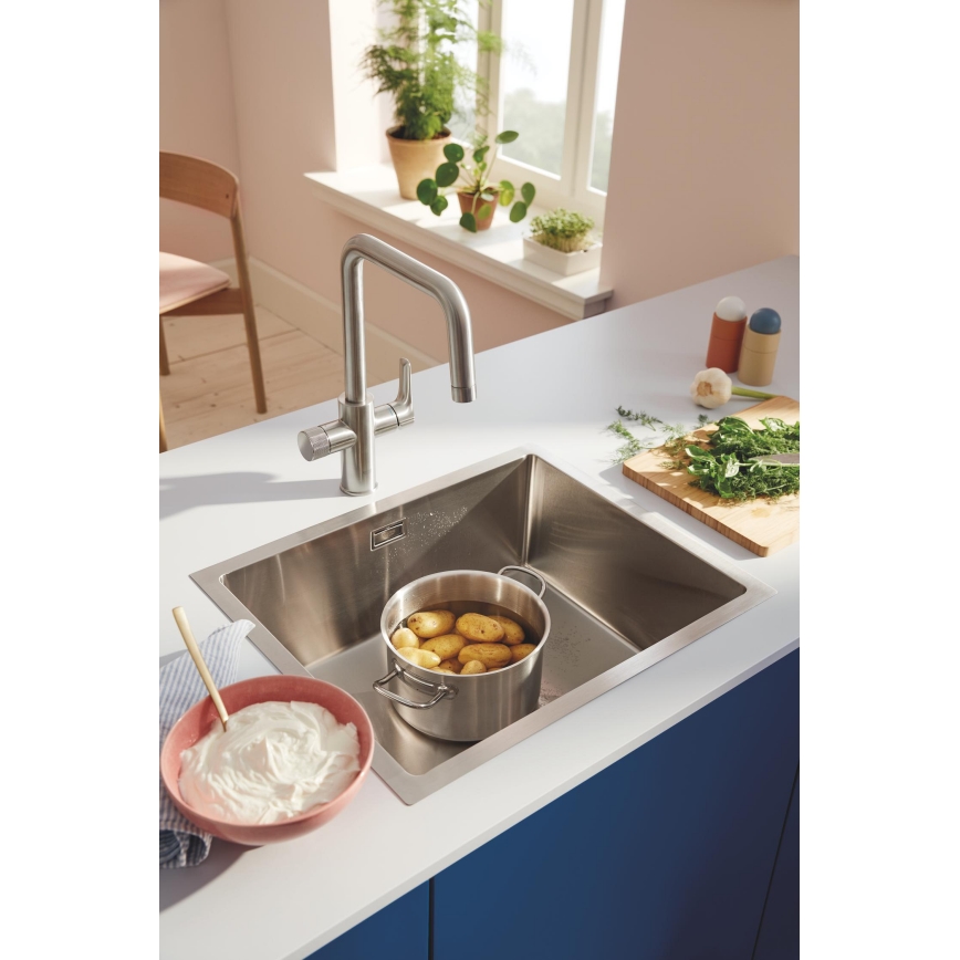 GROHE 30595DC0 - Kriauklės maišytuvas BLUE PURE, iš nerūdijančio plieno