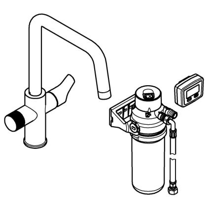 GROHE 30596000 - Virtuvinis maišytuvas BLUE PURE su filtravimo funkcija, blizgus chromas