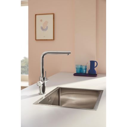 GROHE 30601000 - Kriauklės maišytuvas BLUE PURE A su ištraukiama galvute, blizgus chromas