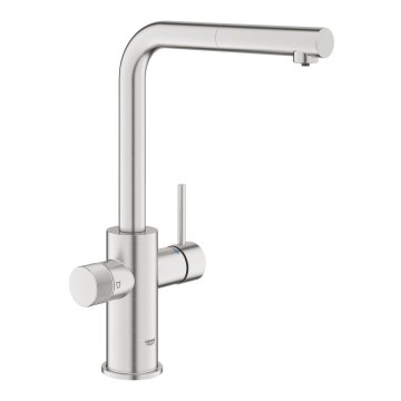 GROHE 30601DC0 - Kriauklės maišytuvas BLUE PURE su ištraukiama galvute, nerūdijančio plieno