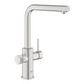 GROHE 30601DC0 - Kriauklės maišytuvas BLUE PURE su ištraukiamu antgaliu, nerūdijančio plieno