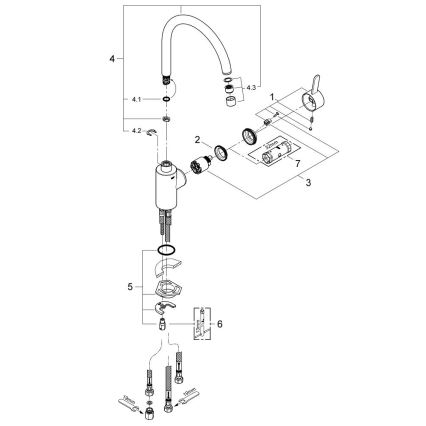 GROHE 31180000 - Plautuvės maišytuvas EUROSMART COSMOPOLITAN blizgus chromas