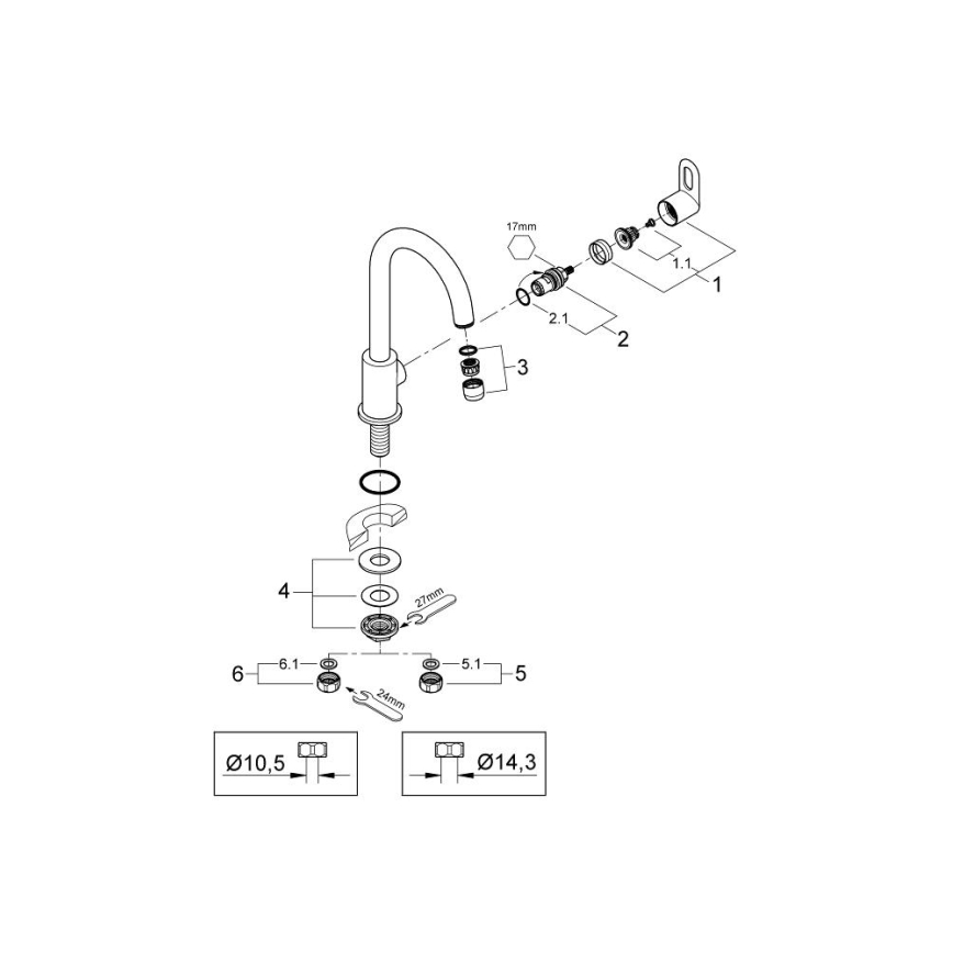 GROHE 31222000 - Virtuvinis maišytuvas BAULOOP, blizgus chromas