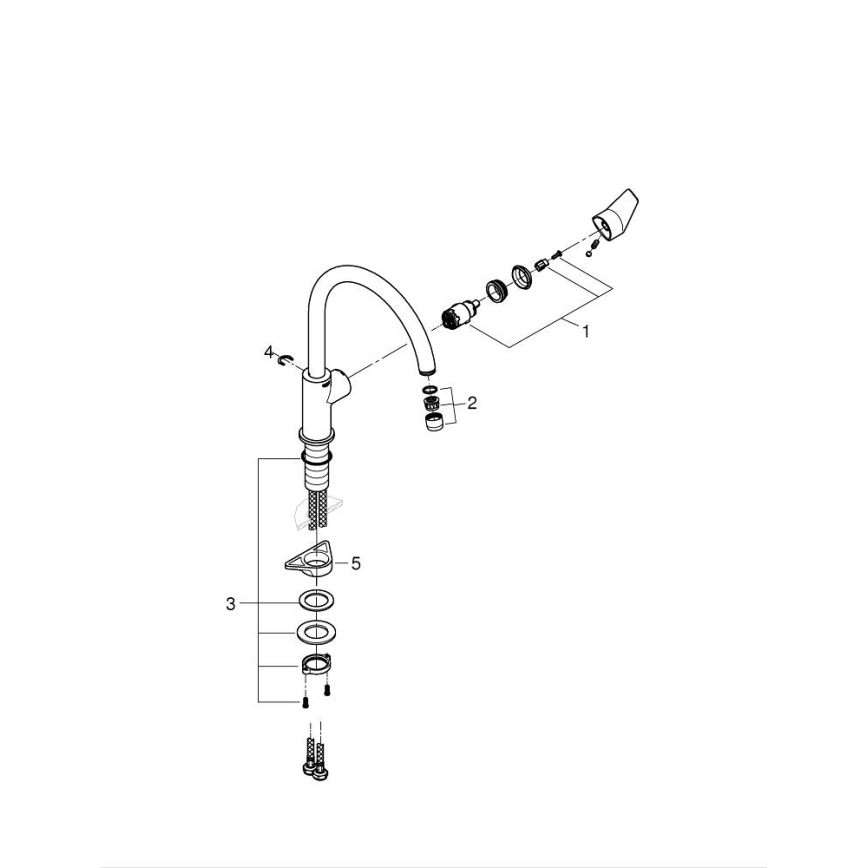 GROHE 31367001 - Plautuvės maišytuvas BAUEDGE 332 mm blizgus chromas