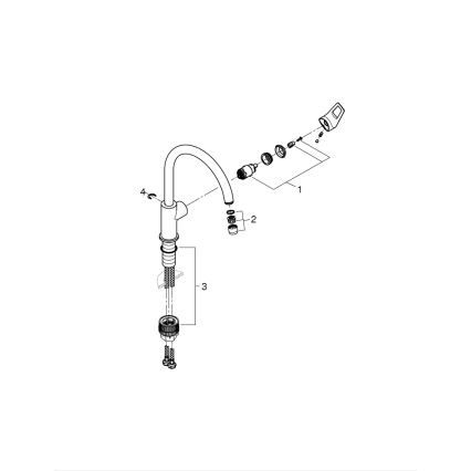GROHE 31368001 - Kriauklės maišytuvas BAULOOP blizgus chromas