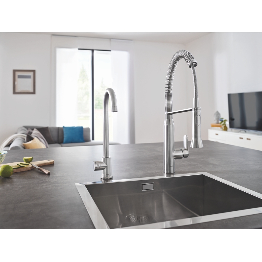 GROHE 31379DC0 - Plautuvės maišytuvas K7, iš nerūdijančio plieno