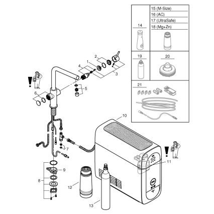 GROHE 31454001 - Kriauklės maišytuvas BLUE HOME, L formos snapas, blizgus chromas