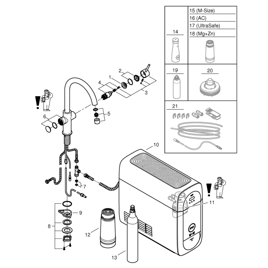 GROHE 31455001 - Kriauklės maišytuvas BLUE HOME blizgus chromas