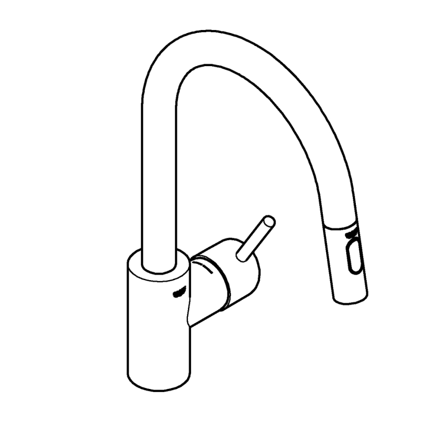 GROHE 31483002 - Virtuvinis maišytuvas CONCETTO blizgus chromas