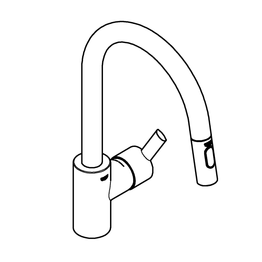 GROHE 31486001 - virtuvinis maišytuvas FEEL, blizgus chromas