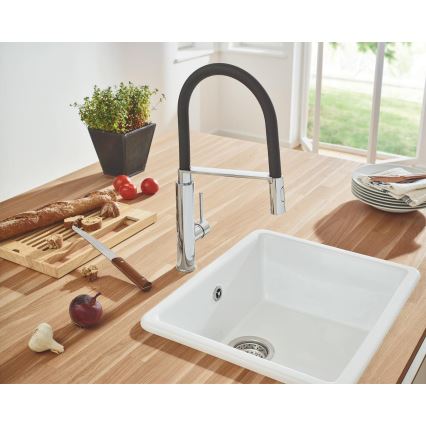 GROHE 31491000 - kriauklės maišytuvas CONCETTO su profesionalia ištraukiama dušo galvute, blizgus chromas
