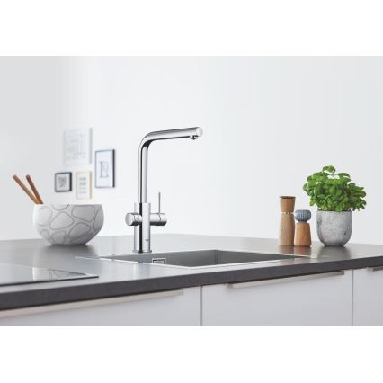 GROHE 31539000 - Virtuvinis maišytuvas BLUE HOME su L formos snapu, blizgus chromas