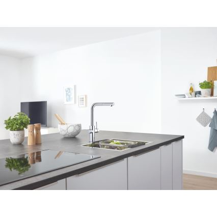 GROHE 31539000 - Virtuvinis maišytuvas BLUE HOME su L formos snapu, blizgus chromas