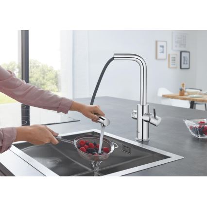 GROHE 31539000 - Virtuvinis maišytuvas BLUE HOME su L formos snapu, blizgus chromas