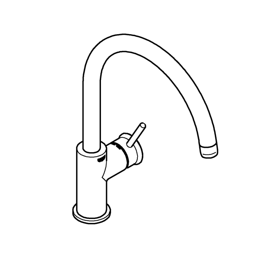 GROHE 31553001 - Virtuvinis maišytuvas START CLASSIC, blizgus chromas