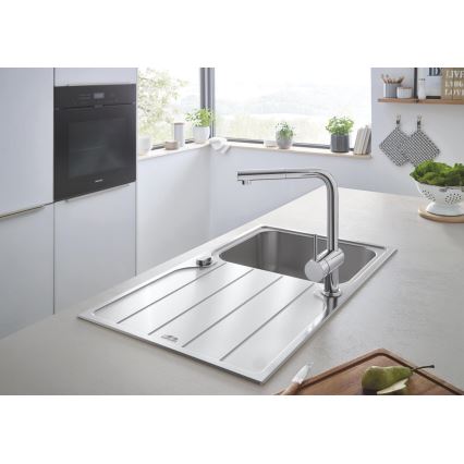 GROHE 31571SD1 - Virtuvinė kriauklė K500, 860 × 500 mm, iš nerūdijančio plieno