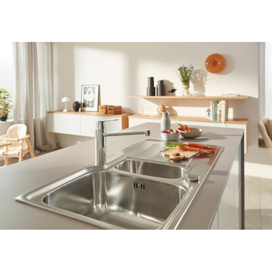 GROHE 31572SD1 - Virtuvinė plautuvė K500 1000 × 500 mm, nerūdijančio plieno