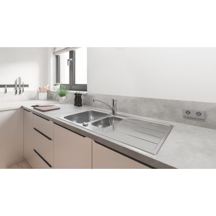 GROHE 31572SD1 - Virtuvinė plautuvė K500 1000 × 500 mm, nerūdijančio plieno