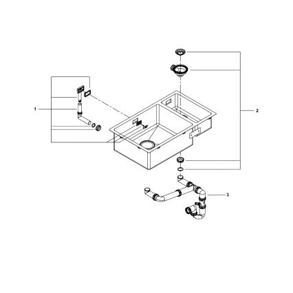 GROHE 31575SD1 - Virtuvinė kriauklė K700U 760 × 450 mm, iš nerūdijančio plieno