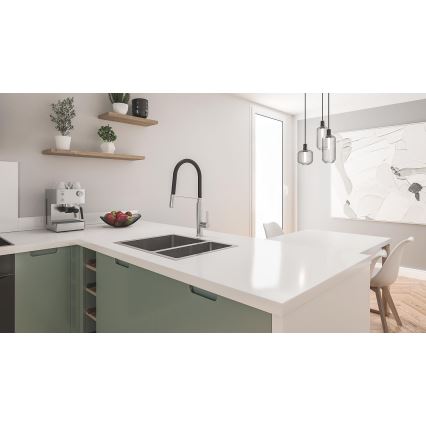 GROHE 31577SD1 - Virtuvės kriauklė K700U 595 × 450 mm nerūdijančio plieno