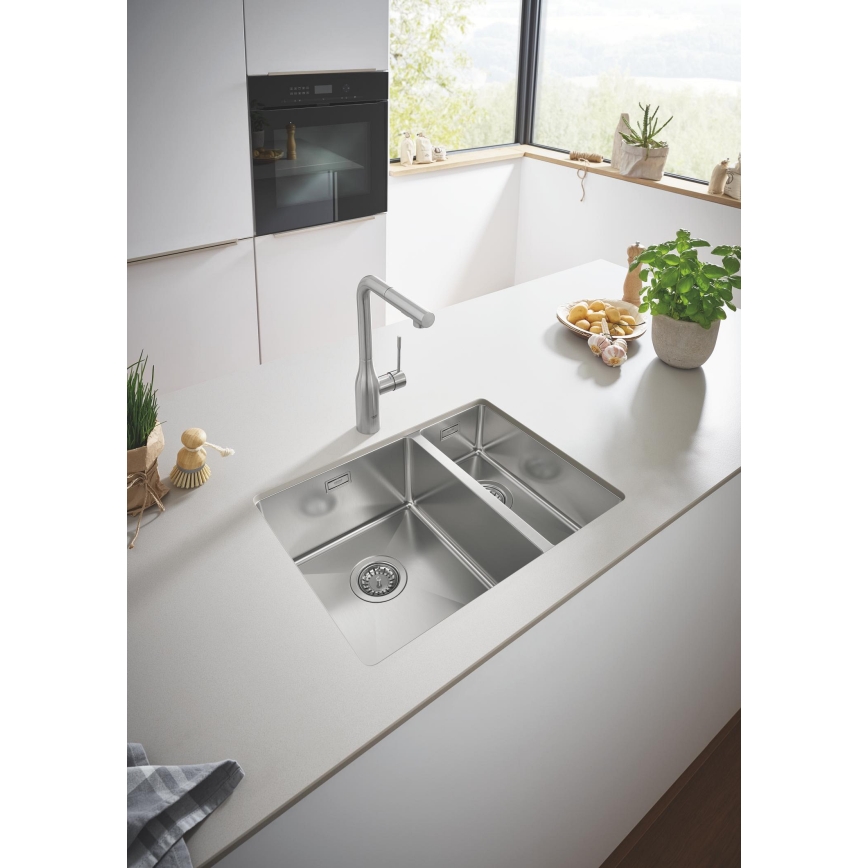 GROHE 31577SD1 - Virtuvinė kriauklė K700U 595 × 450 mm iš nerūdijančio plieno
