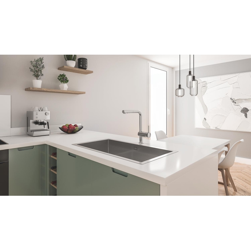 GROHE 31580SD1 - Virtuvinė kriauklė K700 864 × 464 mm, nerūdijančio plieno