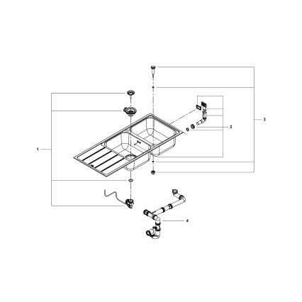 GROHE 31588SD1 - Plautuvė K500 1160 × 500 mm, iš nerūdijančio plieno