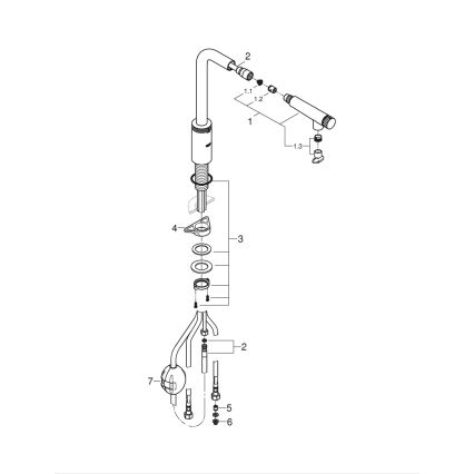 GROHE 31613DC0 - Plautuvės maišytuvas A SmartControl, nerūdijančio plieno