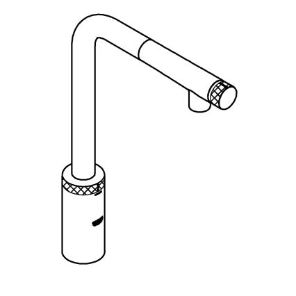 GROHE 31613DC0 - Plautuvės maišytuvas A SmartControl, nerūdijančio plieno