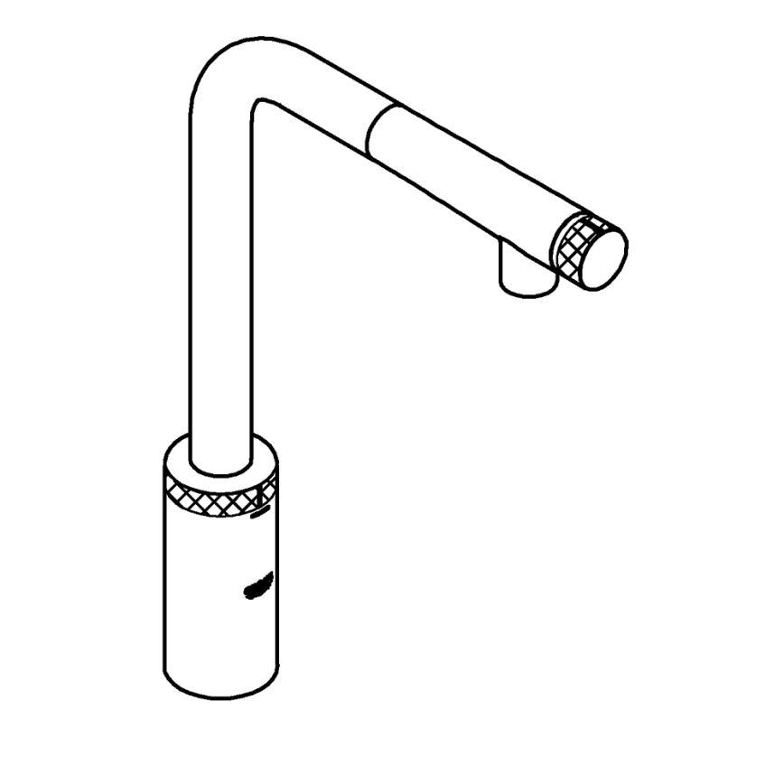 GROHE 31613DC0 - Plautuvės maišytuvas A SmartControl, nerūdijančio plieno