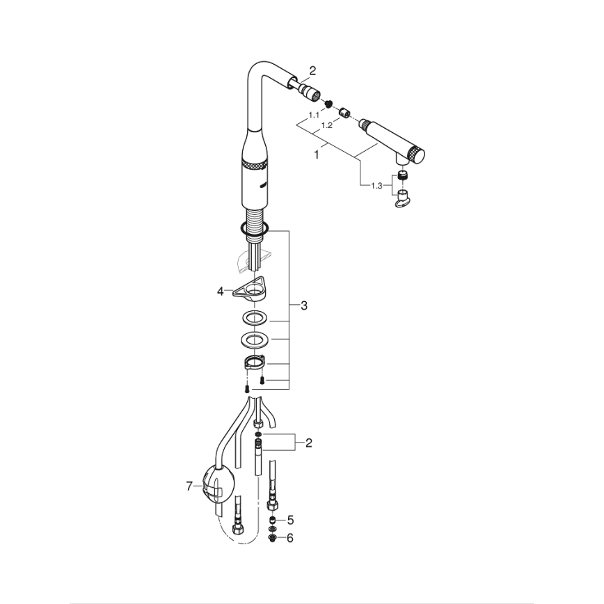GROHE 31615000 - ESSENCE SMARTCONTROL plautuvės maišytuvas 366 mm blizgus chromas