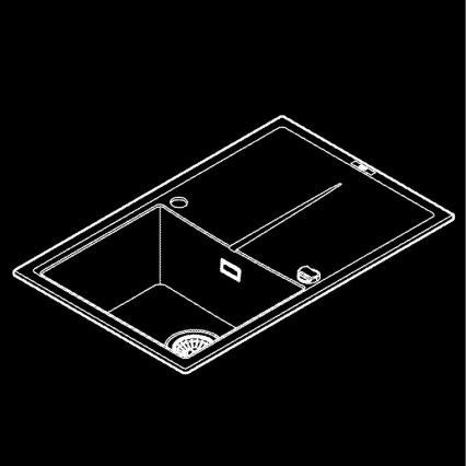 GROHE 31639AP0 - Kompozitinė kriauklė K400 780 × 500 mm juoda